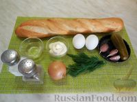 Закусочные бутерброды с  яйцами и солёными огурцами